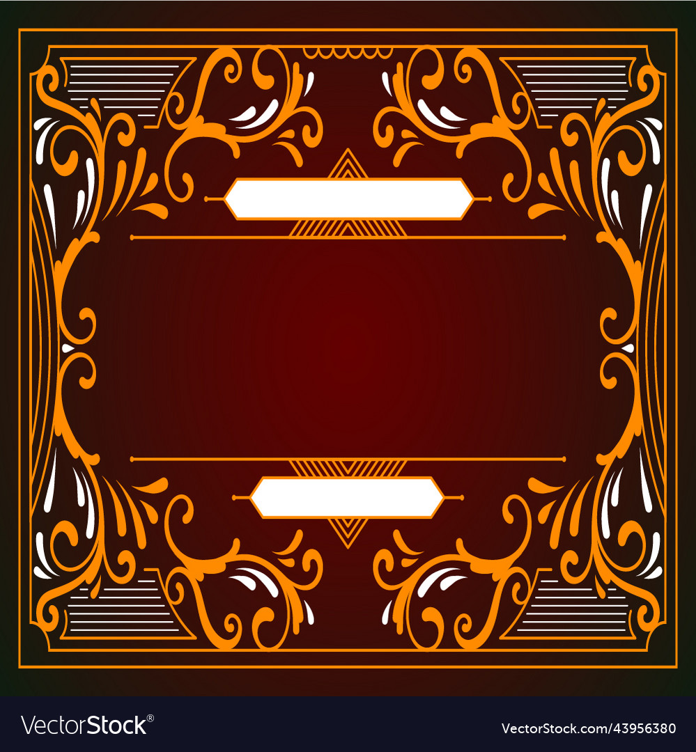 Flower frame pattern with background
