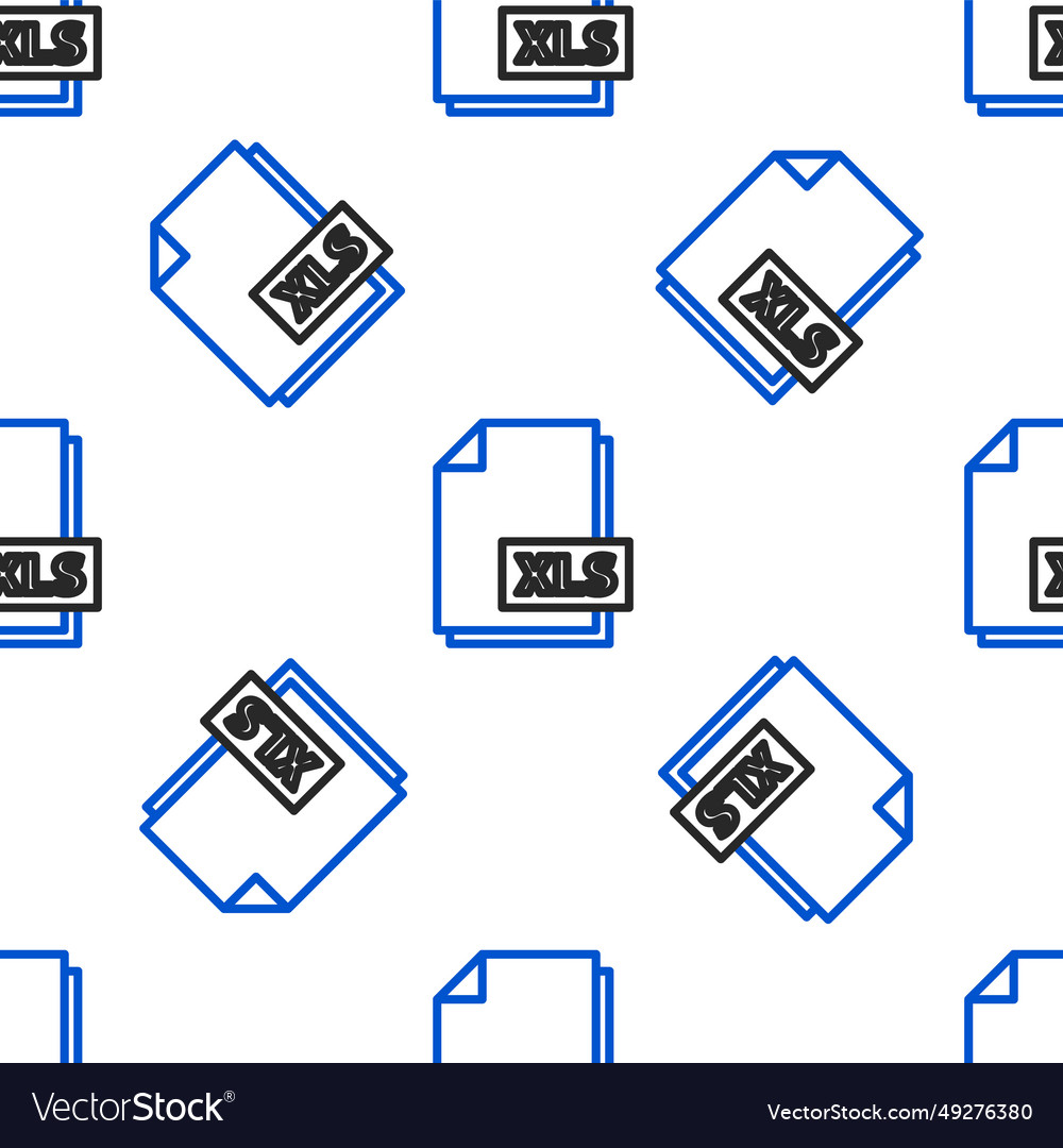 Line xls file document download button icon vector image Line xls file document download button icon