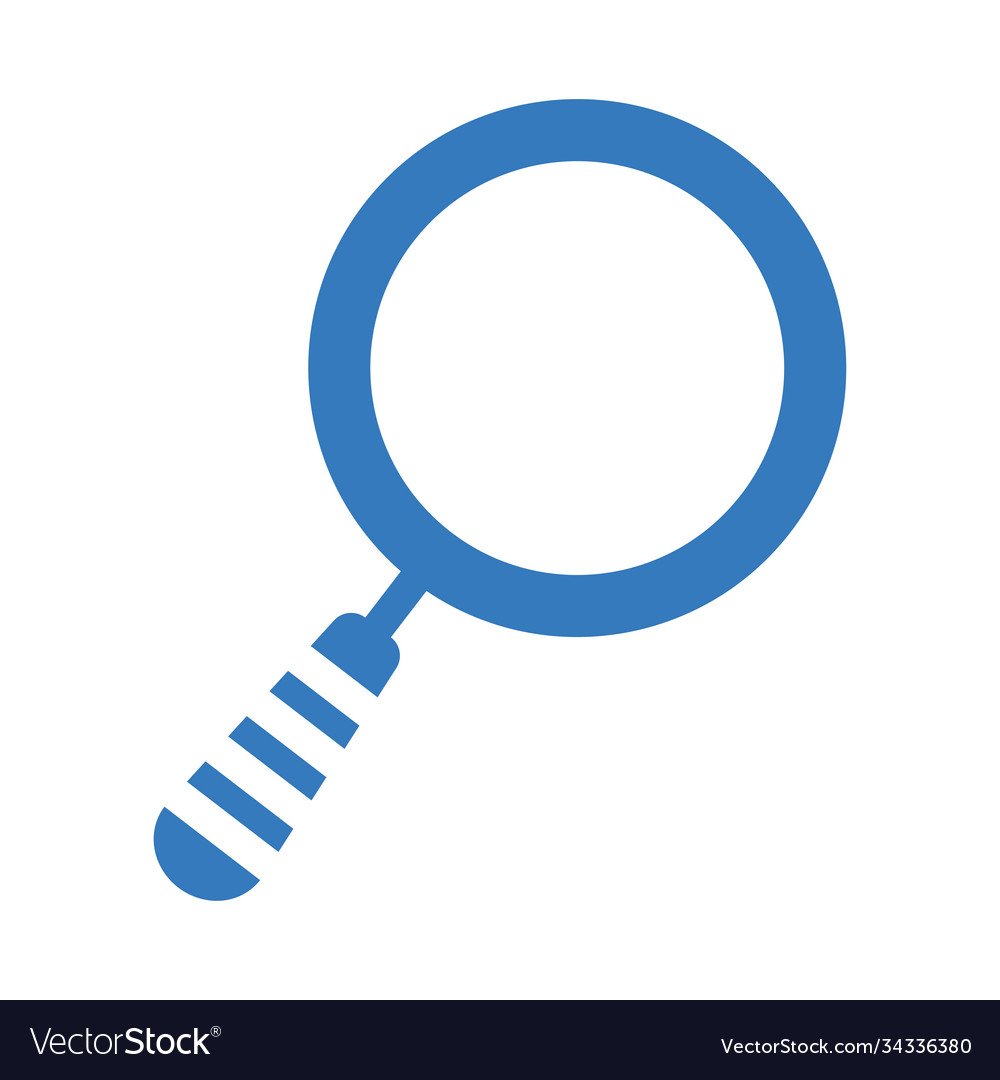 Magnifier search seo icon blue version