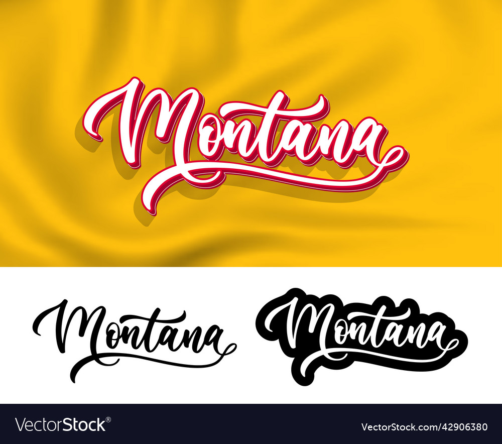 Montana hand lettering design for printing