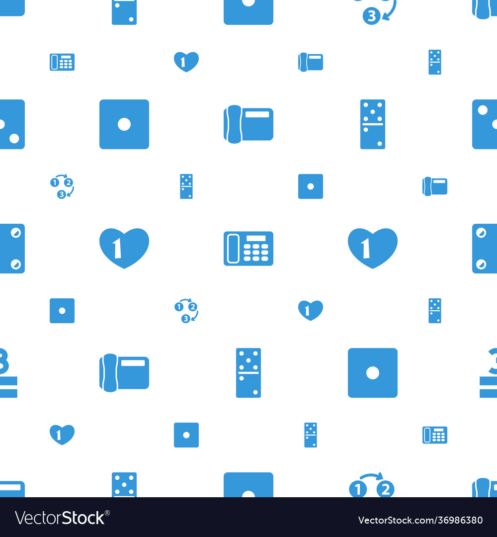Number icons pattern seamless white background