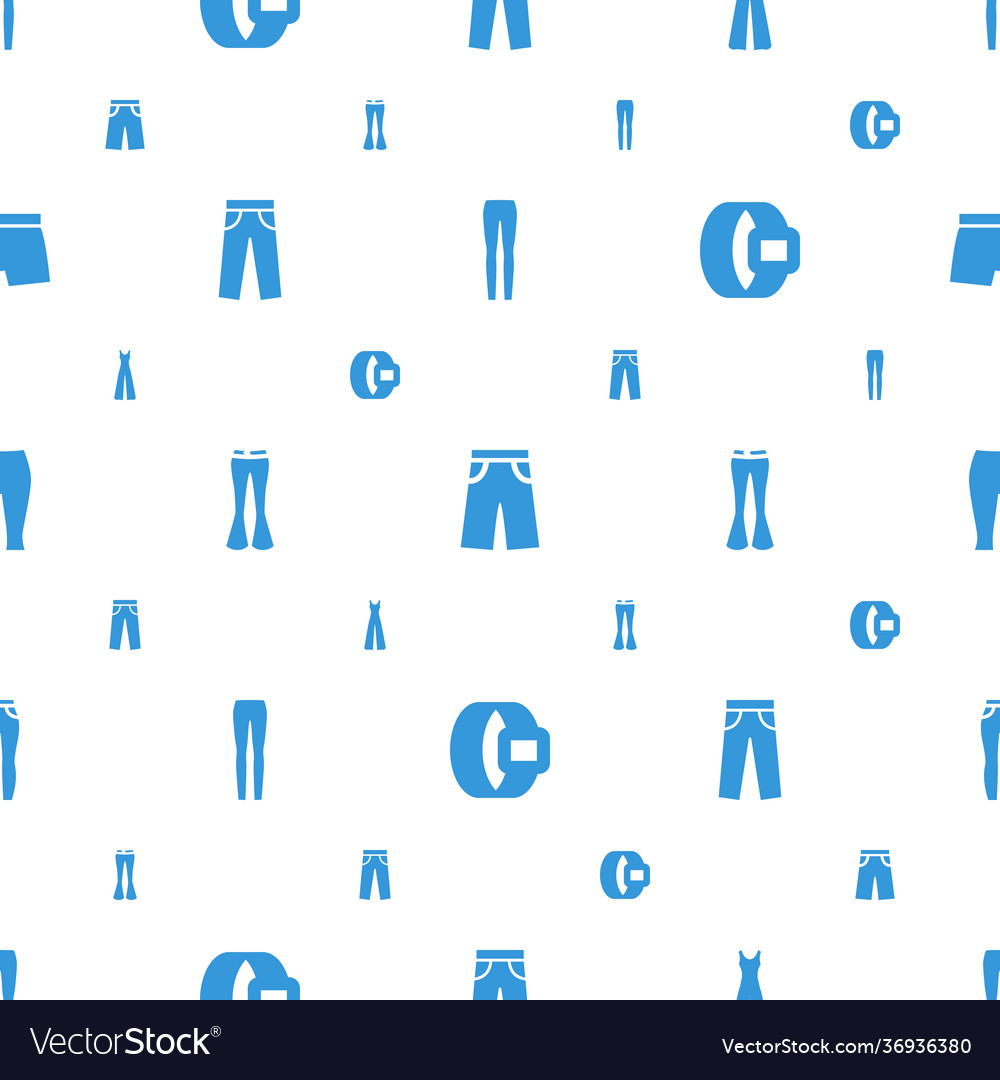 Pants icons pattern seamless white background