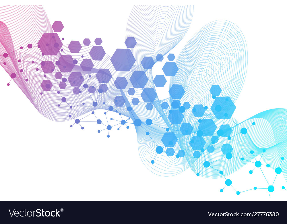 Science network pattern connecting lines and dots Vector Image Science network pattern connecting lines and dots