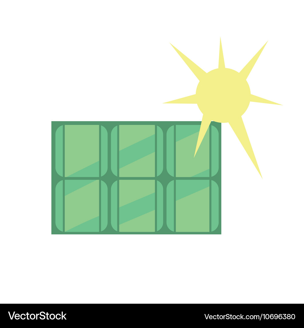 Solar panel eco icon Royalty Free Vector Image