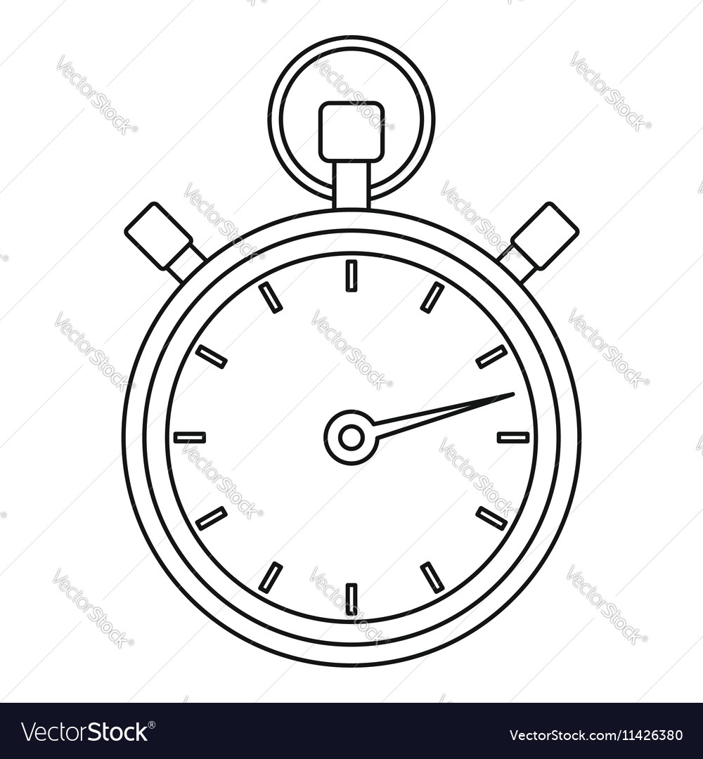 Stopwatch icon outline style Royalty Free Vector Image