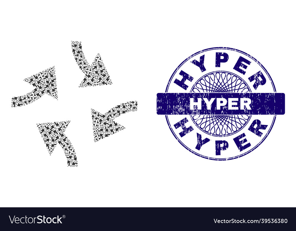 Swirl arrows recursive composition vector image Swirl arrows recursive composition
