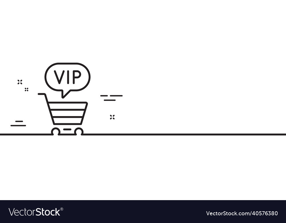 Vip Warenkorb Linie Symbol sehr wichtig Person