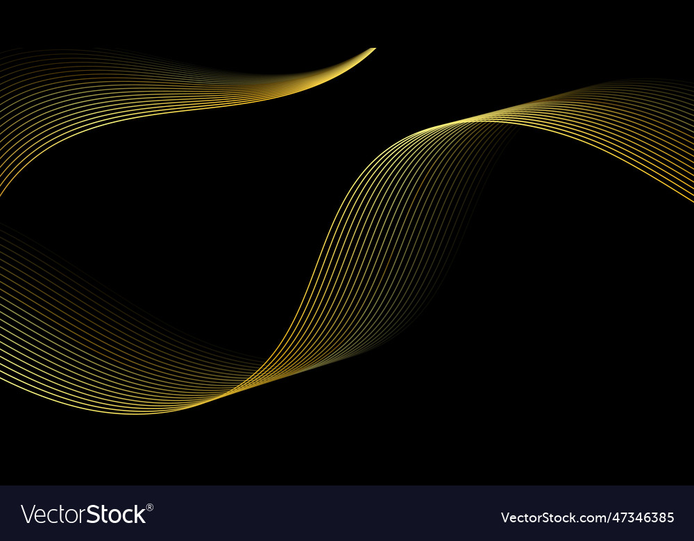 Abstract wave lines elements with glowing light
