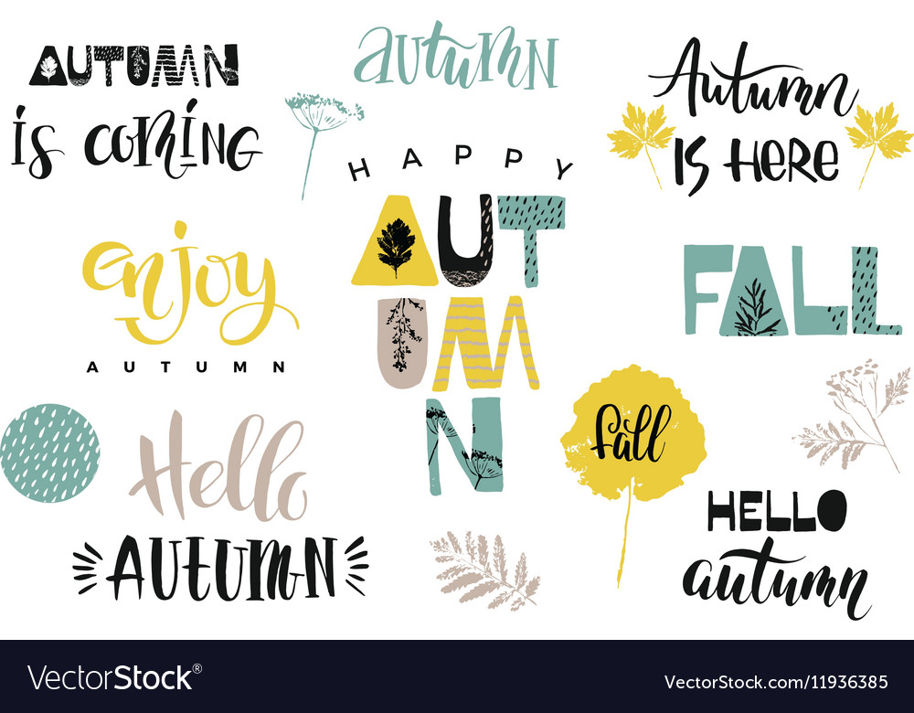 Autumn Lettering & Branch Motif