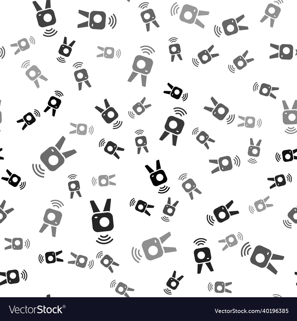 Black web camera icon isolated seamless pattern Vector Image Black web camera icon isolated seamless pattern