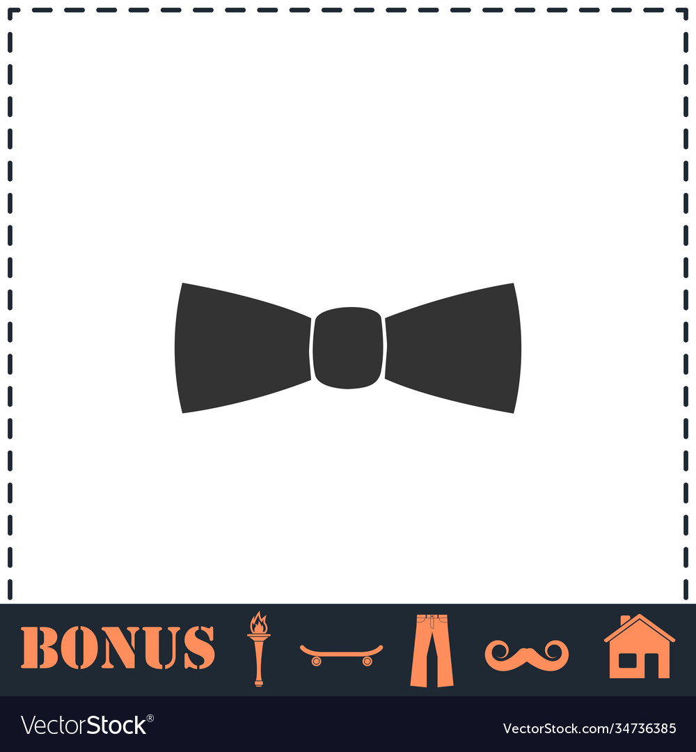 Bow tie icon flat