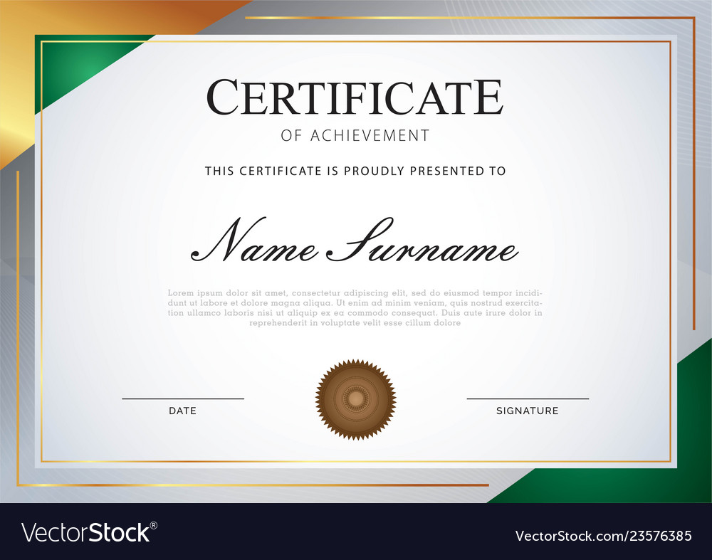 Certificate template Royalty Free Vector Image