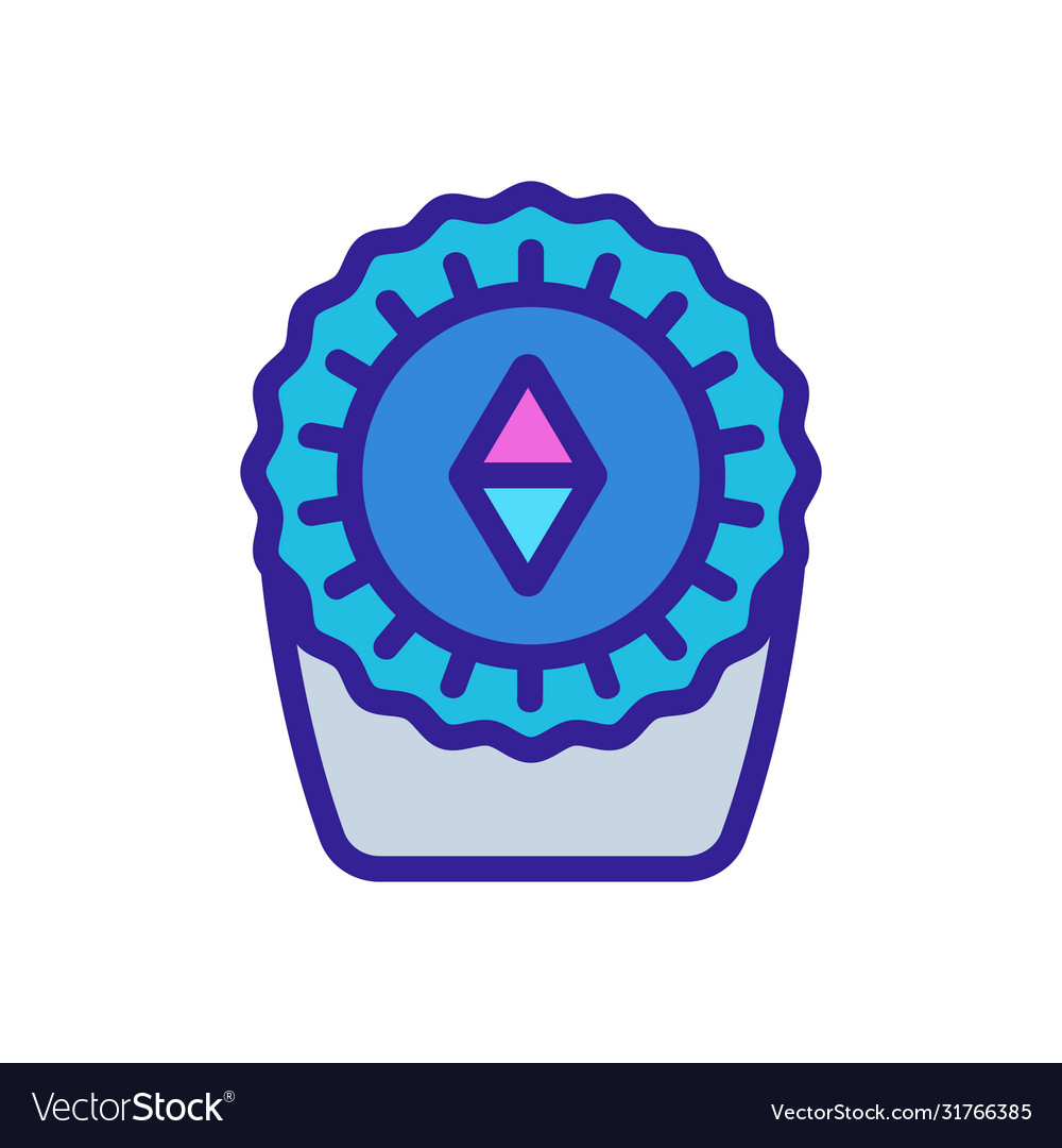 Compass navigation device icon outline