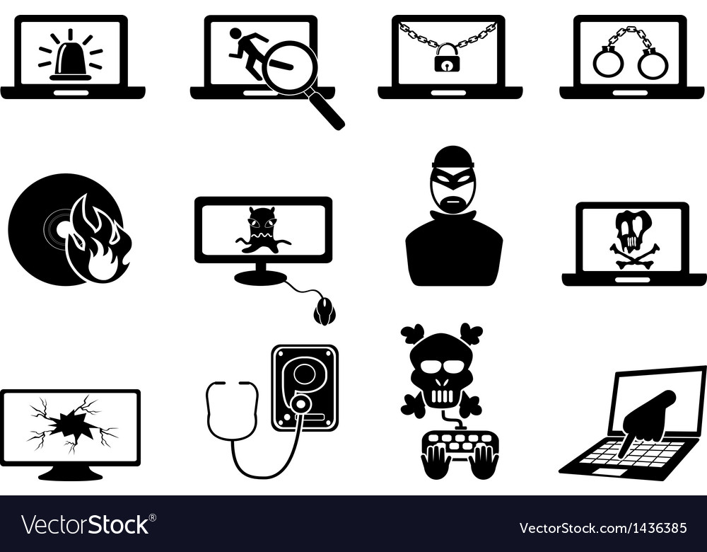 Cybersecurity Icons - Threat & Protection