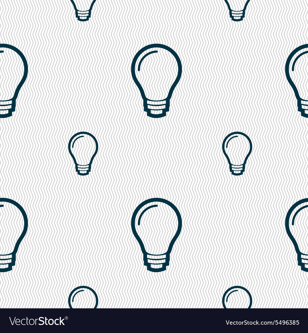 light bulb icon sign seamless pattern with vector image