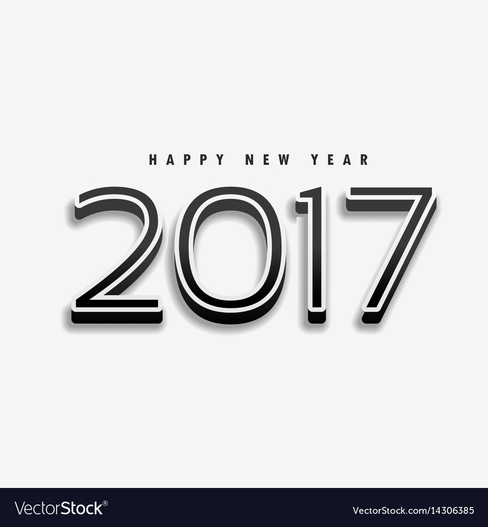 Minimal 2017 text style on white background