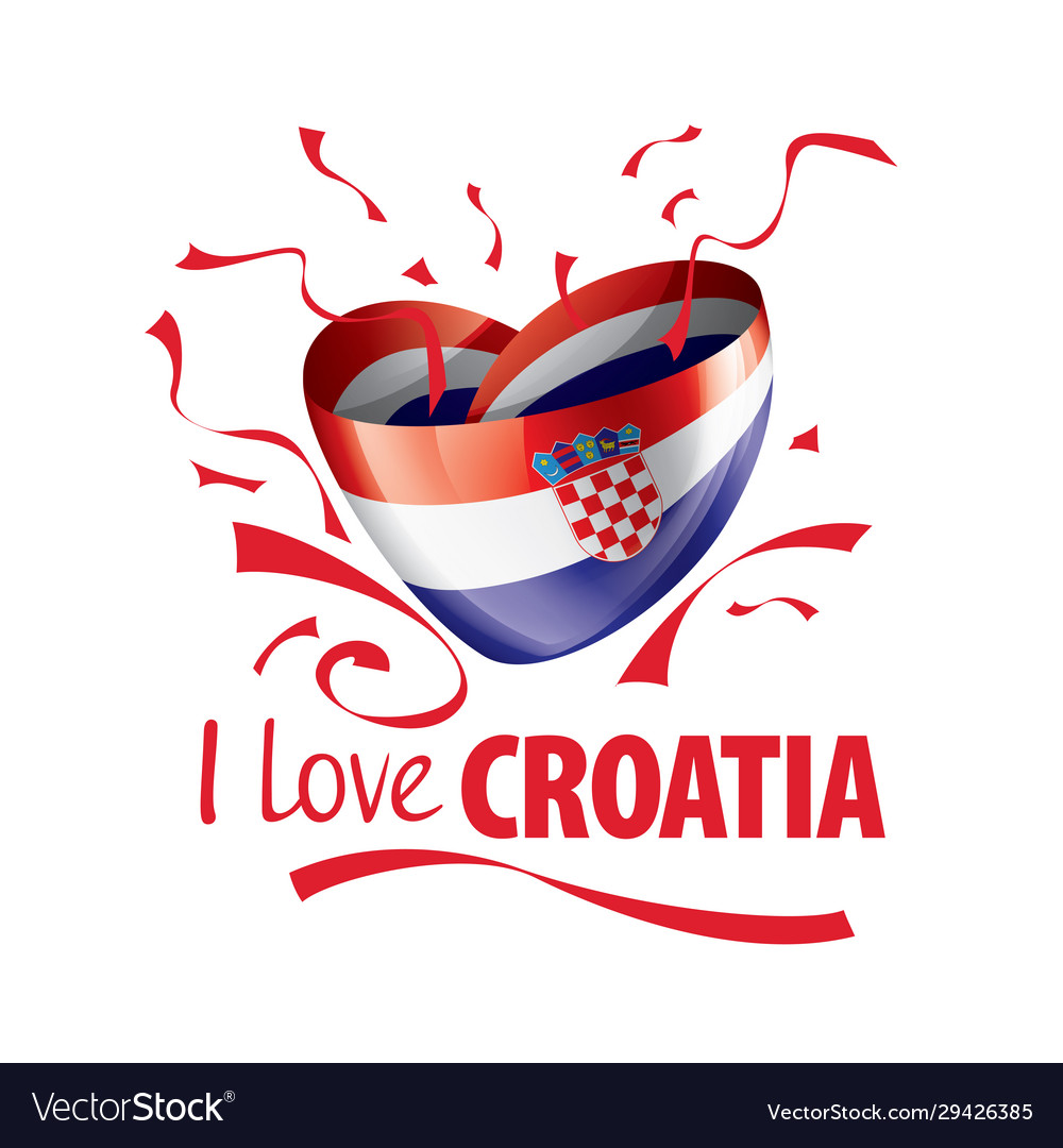 National flag croatia in shape