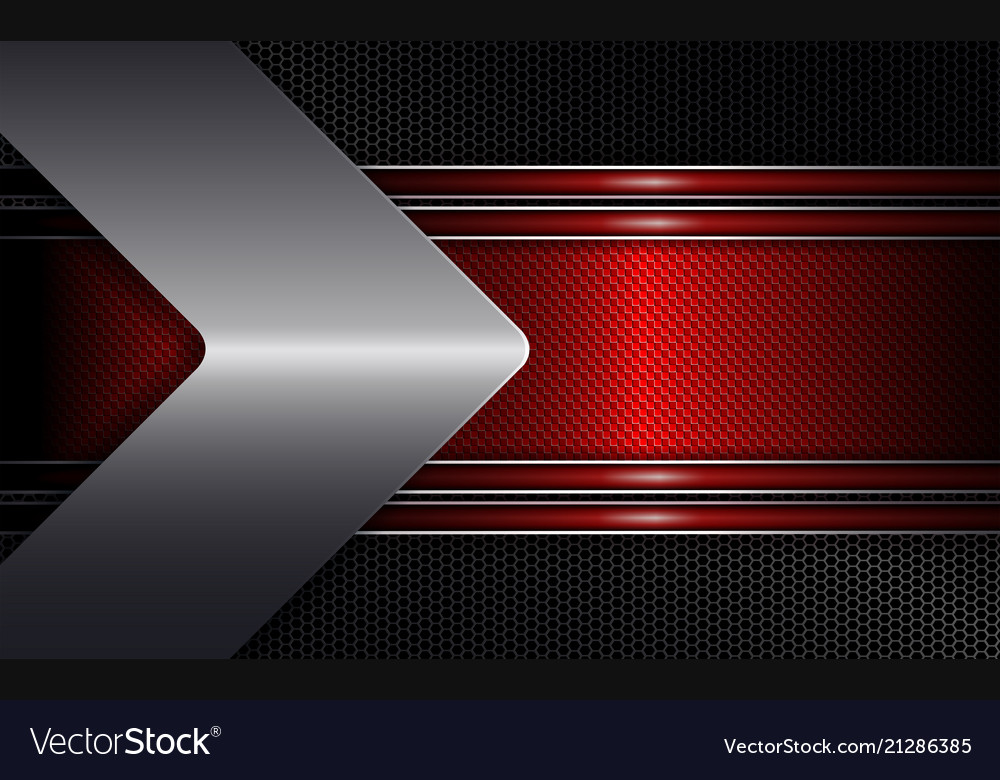 Red Textured Arrow on Black Grid