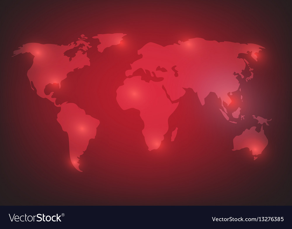 Red World Map Background