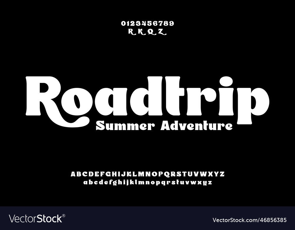 Retro alphabets display font with alternate Vector Image Retro alphabets display font with alternate