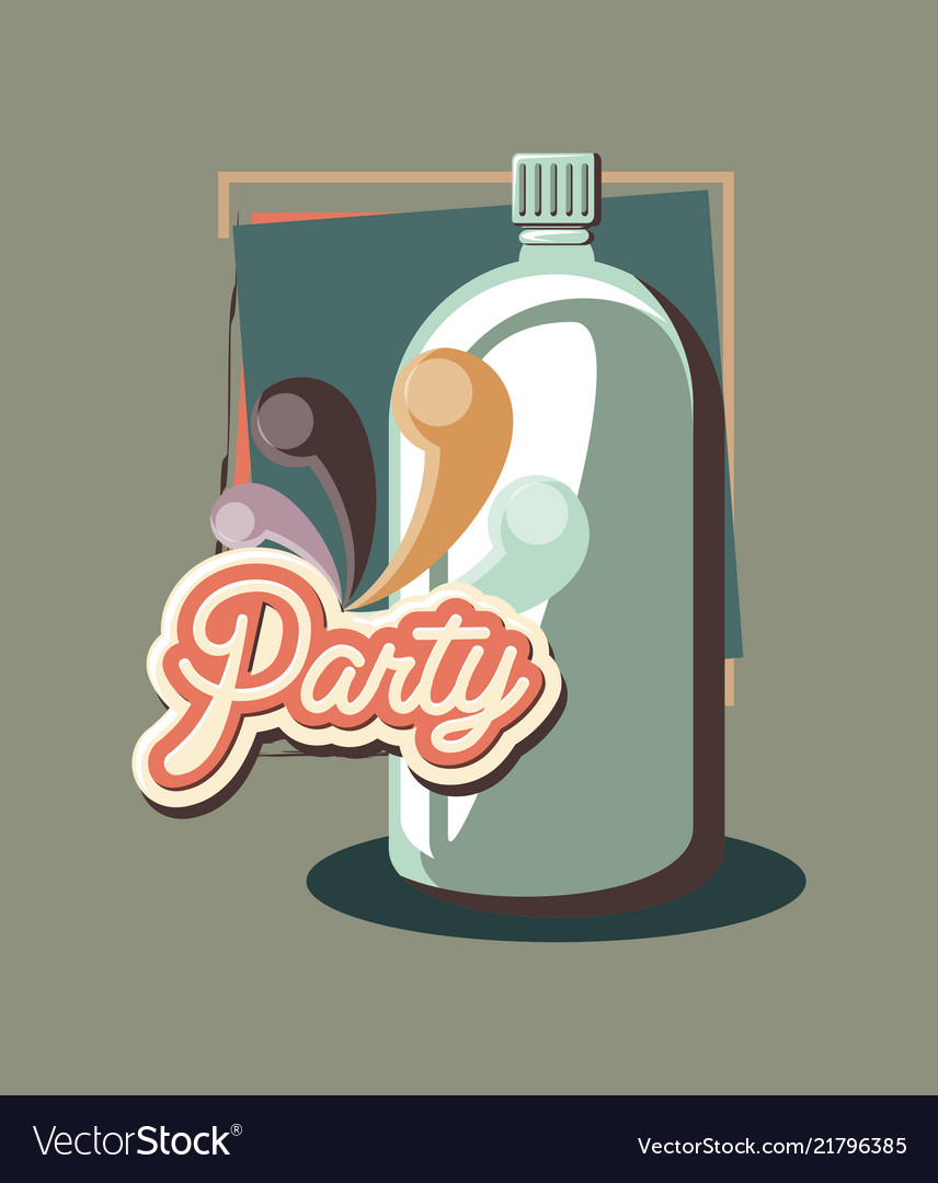 Retro vintage soda bottle beverage party