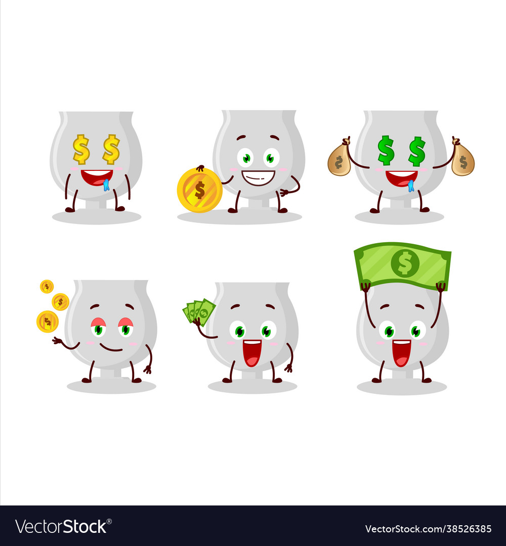 Silver trophy cartoon character with cute Vector Image Silver trophy cartoon character with cute Vector Image