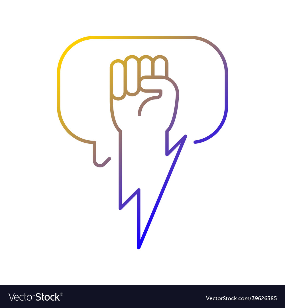 Using strong arguments gradient linear icon