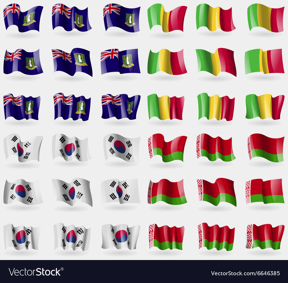 Virginislandsuk mali korea south belarus set of 36