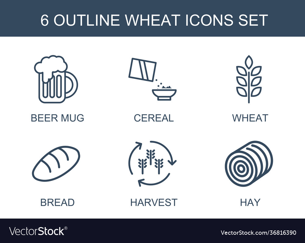 6 wheat icons