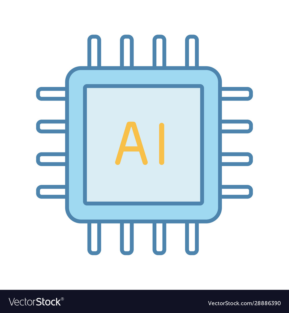 Ai processor color icon