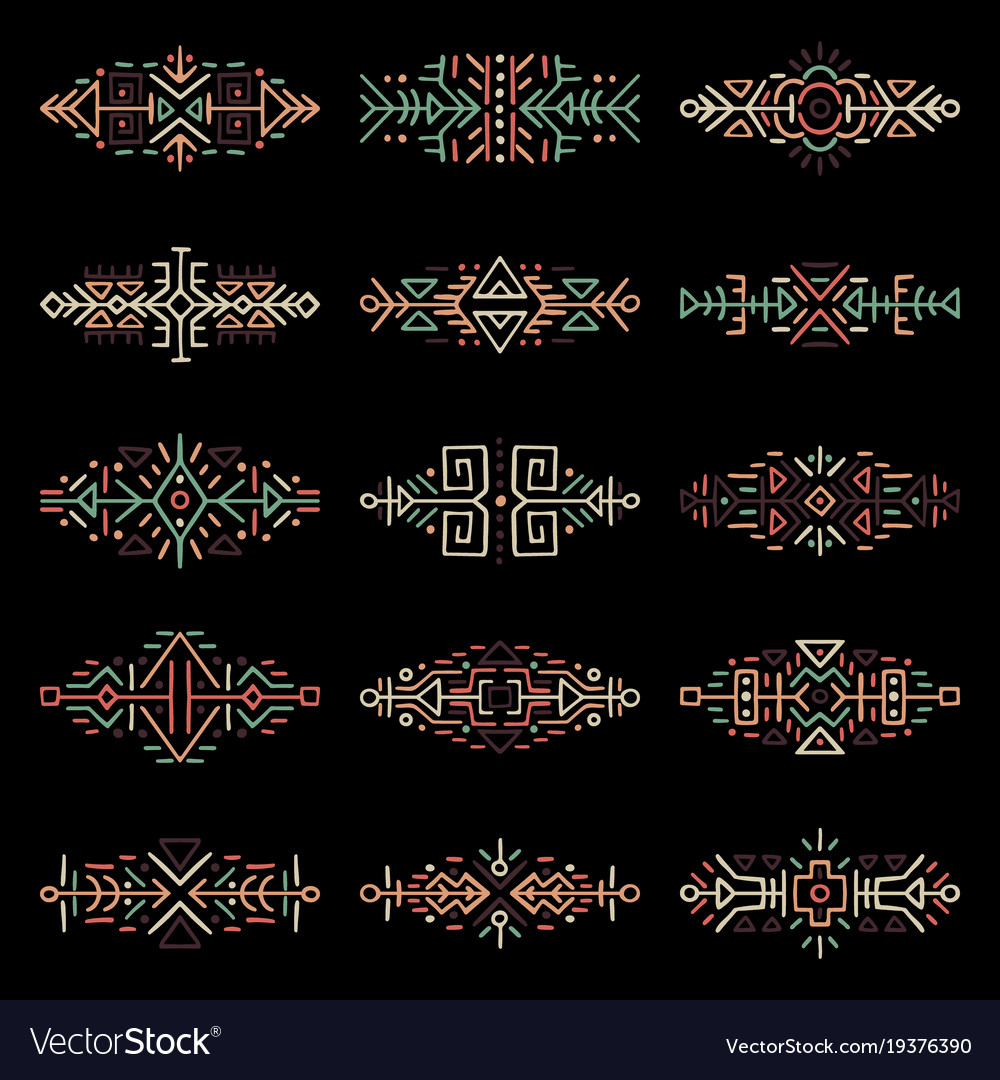 Border-Sammlung im ethnischen Stil