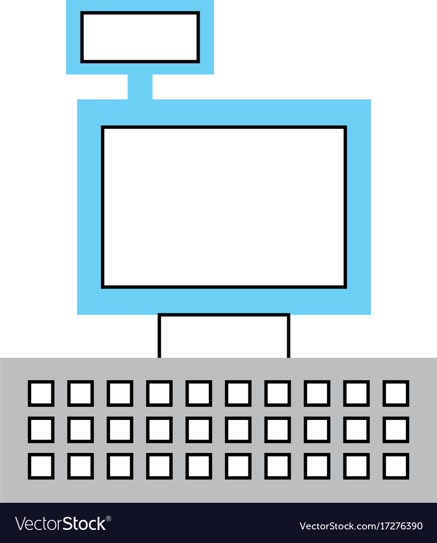 Cash register machine keypad display