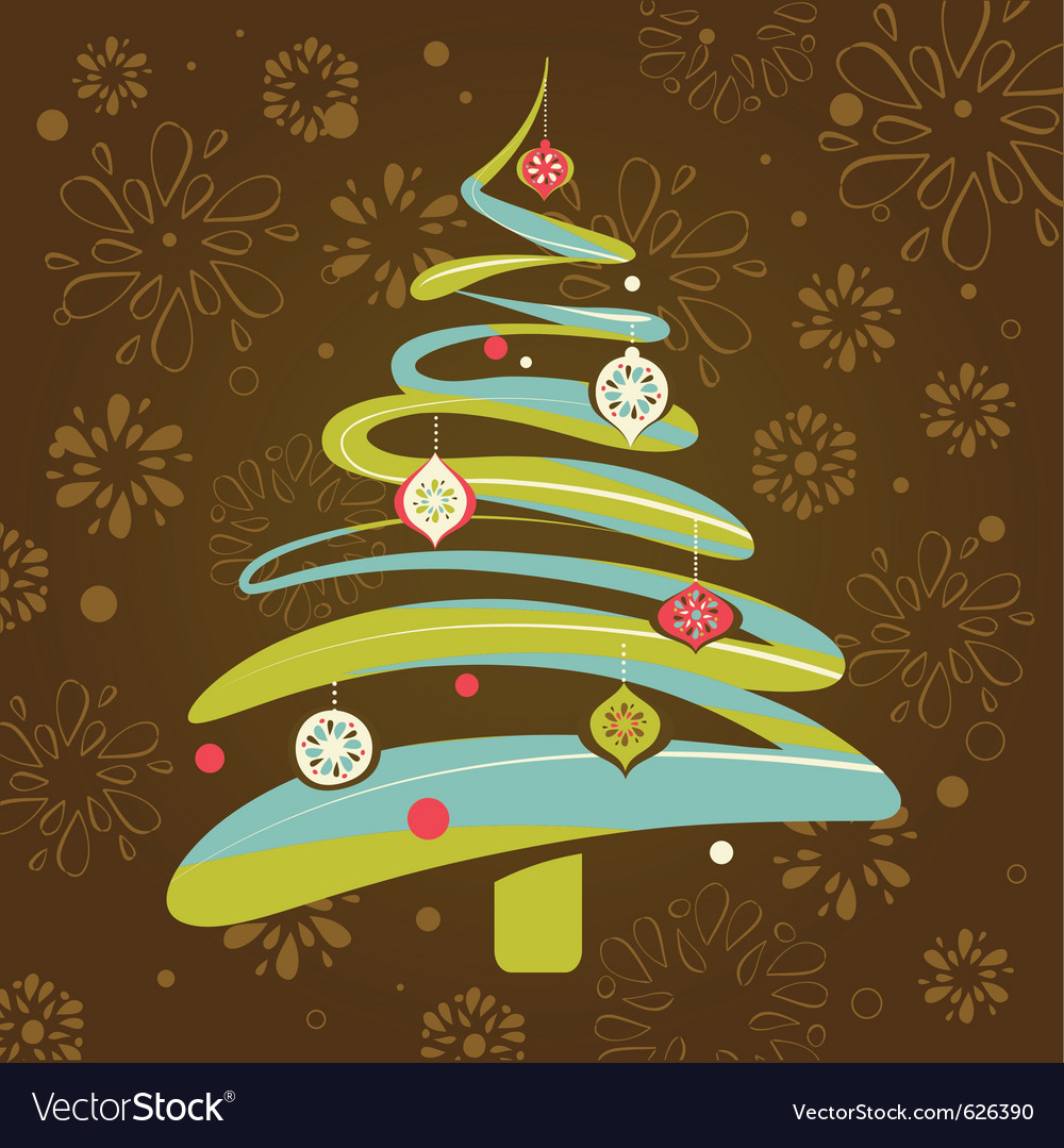 Christmas background with xmas tree Royalty Free Vector