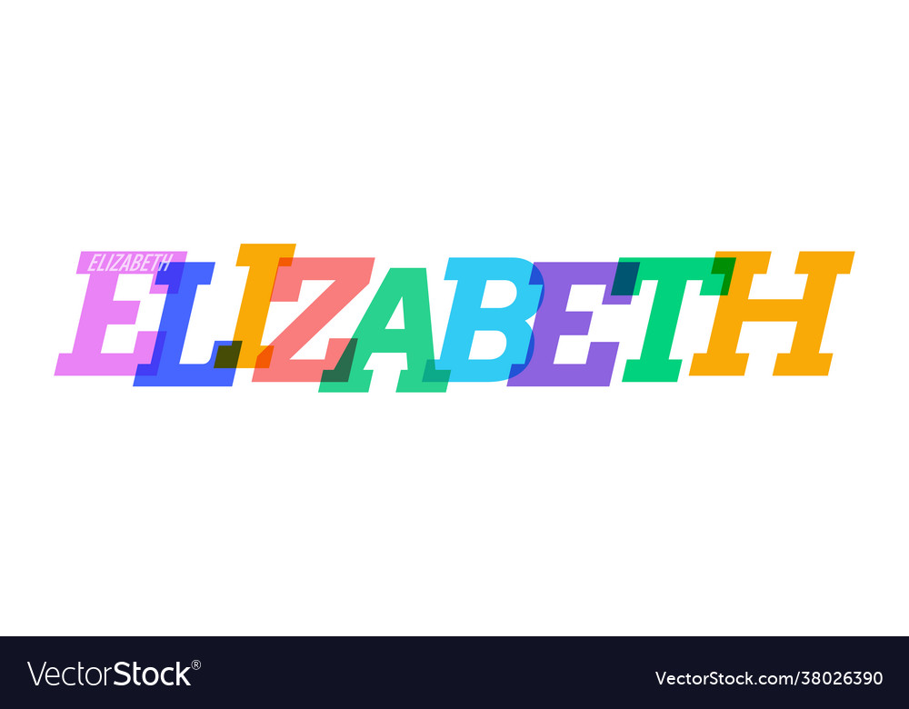 Elizabeth name city on a white vector image Elizabeth name city on a white
