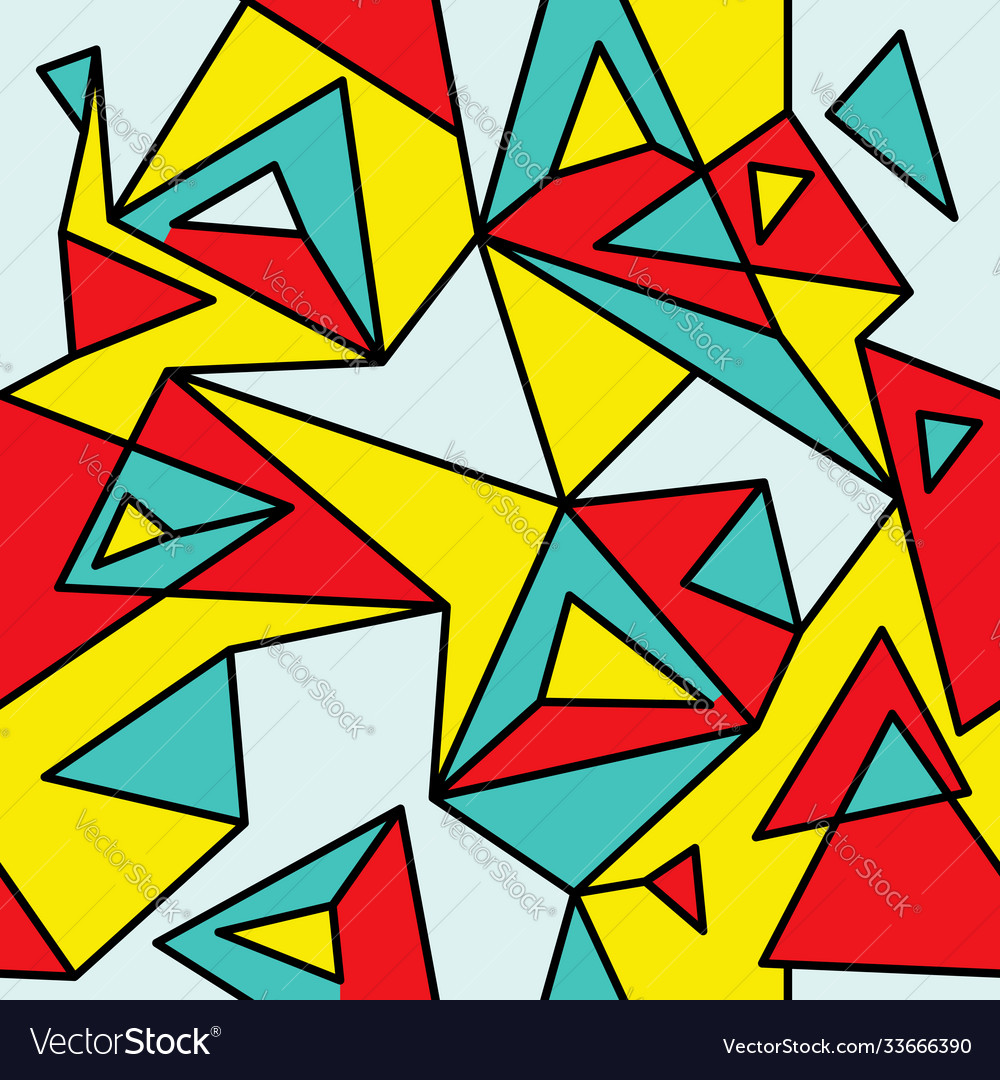 Fragment cubism abstract seamless pattern Vector Image Fragment cubism abstract seamless pattern