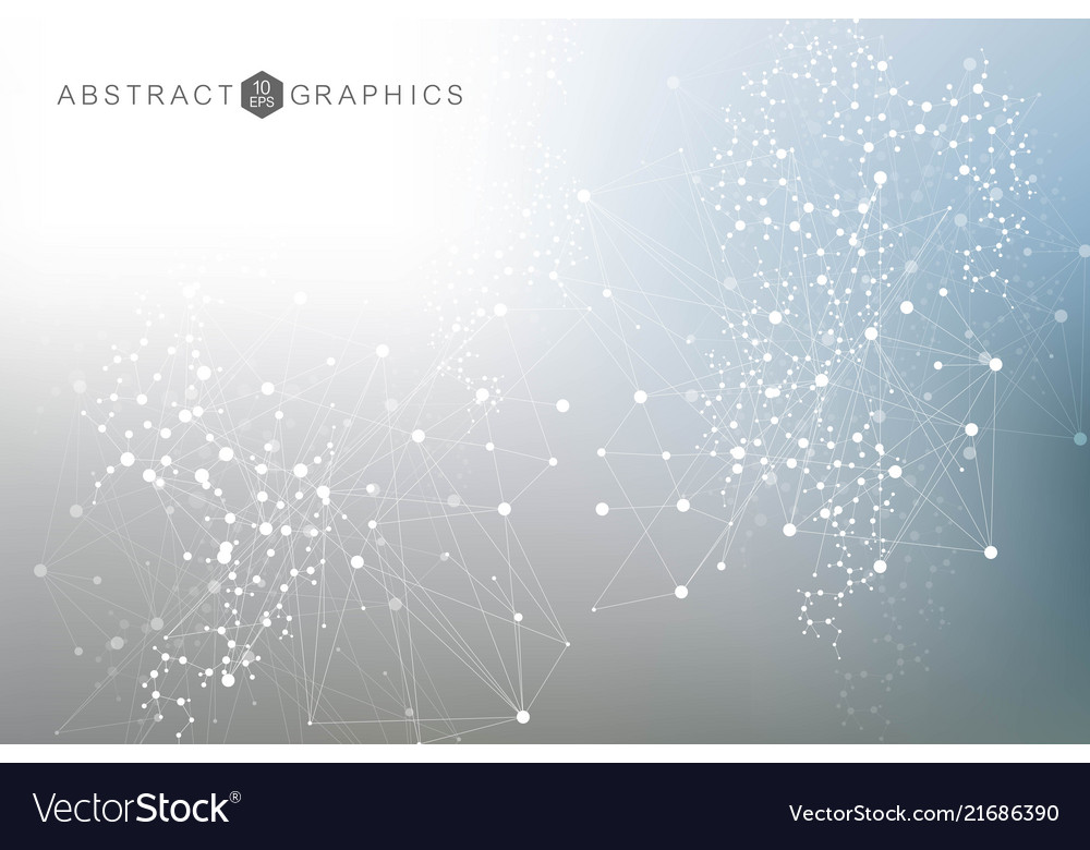 Geometric abstract background with connected line vector image Geometric abstract background with connected line