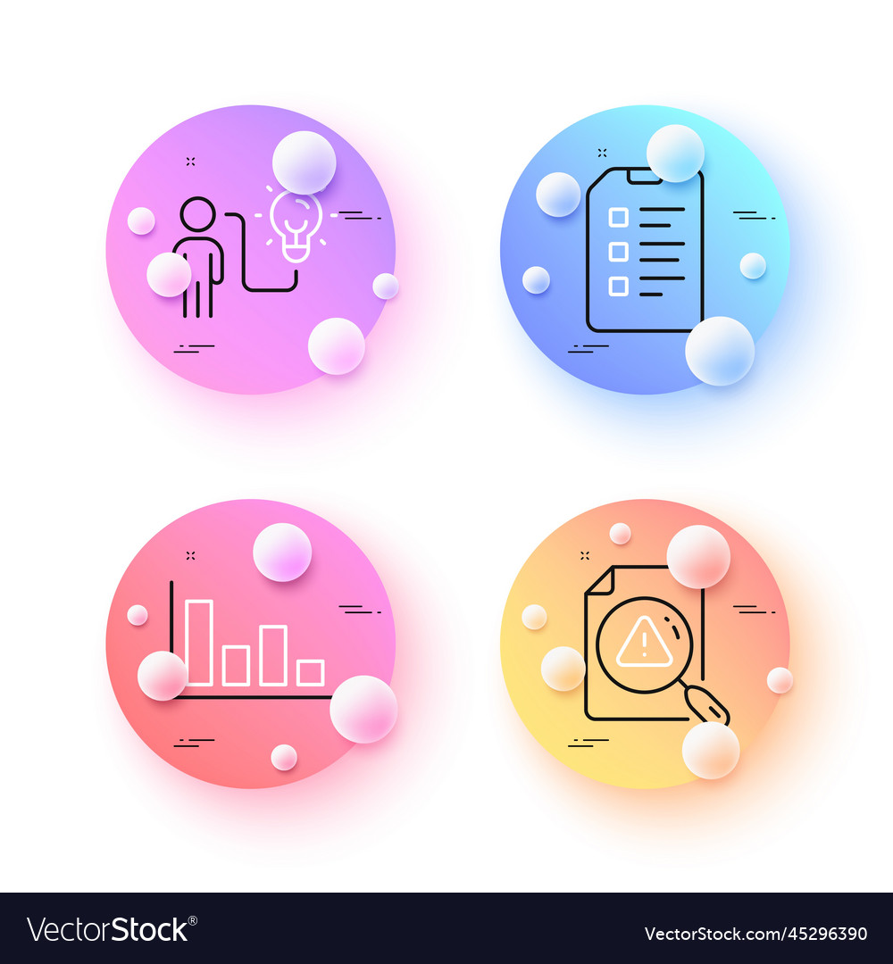 Histogram search document and business idea vector image Histogram search document and business idea