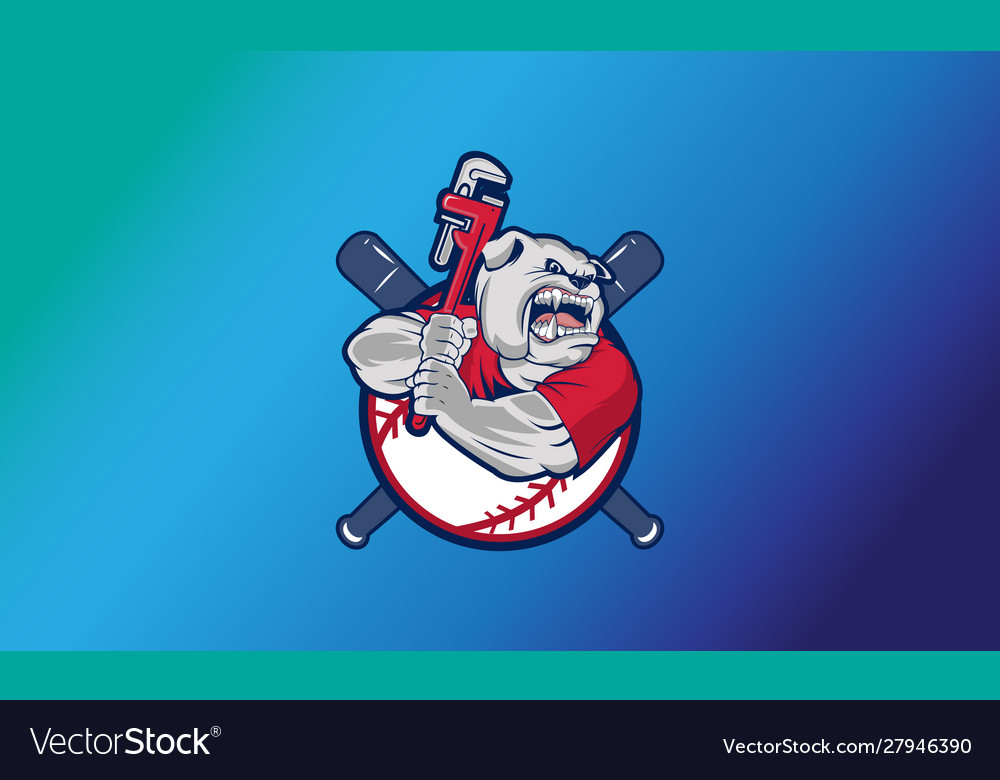 Homerun plumbing basball logo Royalty Free Vector Image