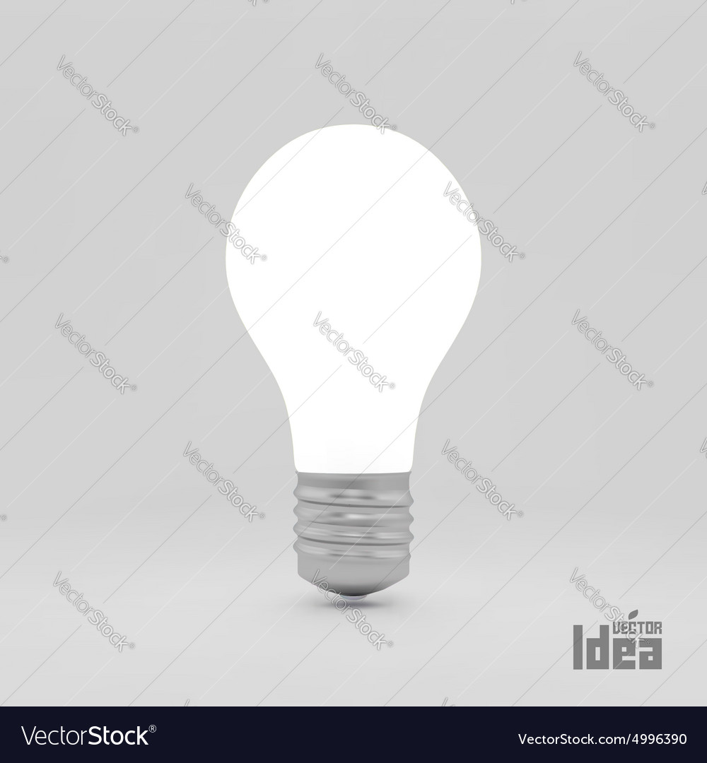 Lightbulb idea symbol 3d