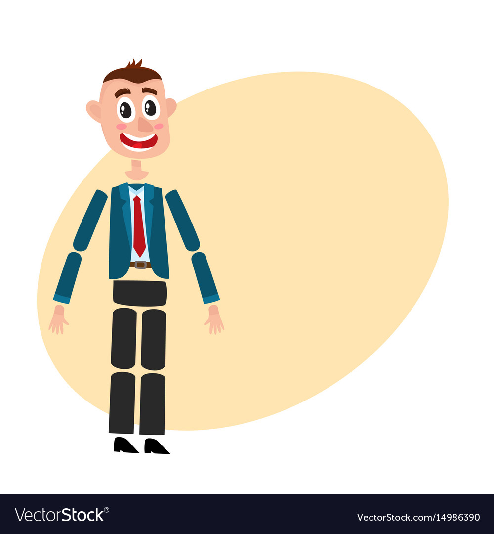 Man character creation set with head body arm