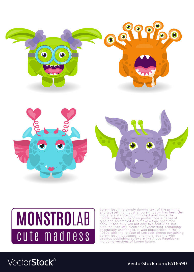 Monsters with toothy grins