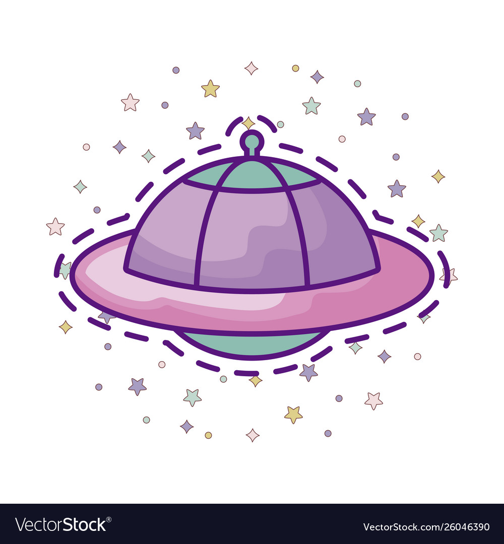 Patch unidentified flying object Royalty Free Vector Image