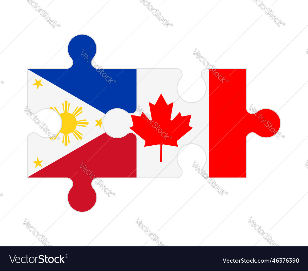 Puzzle of flags philippines and canada