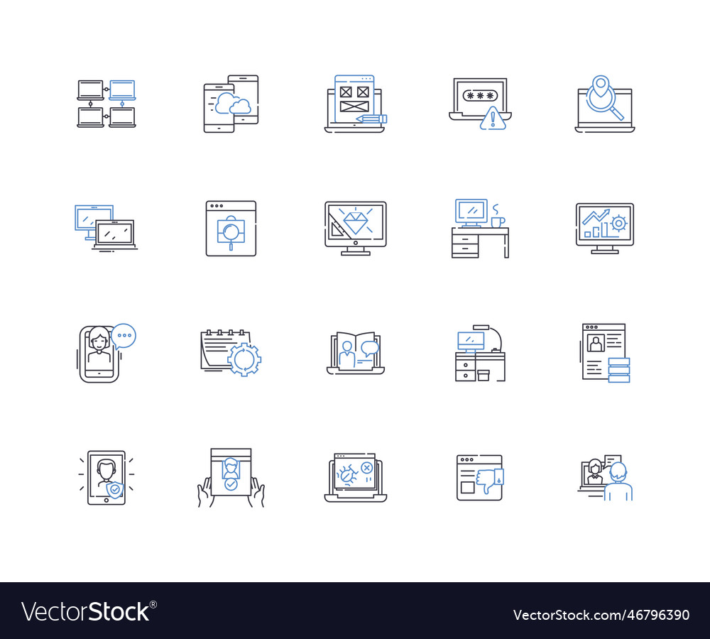 Terminal line icons collection command prompt