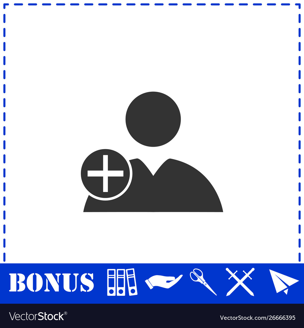 Add user icon flat