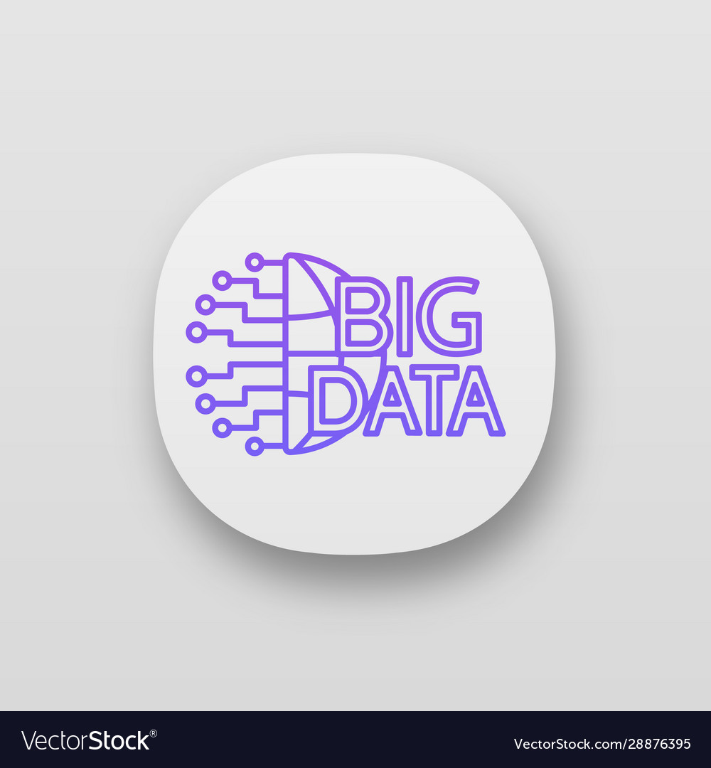 Big data app icon vector image Big data app icon
