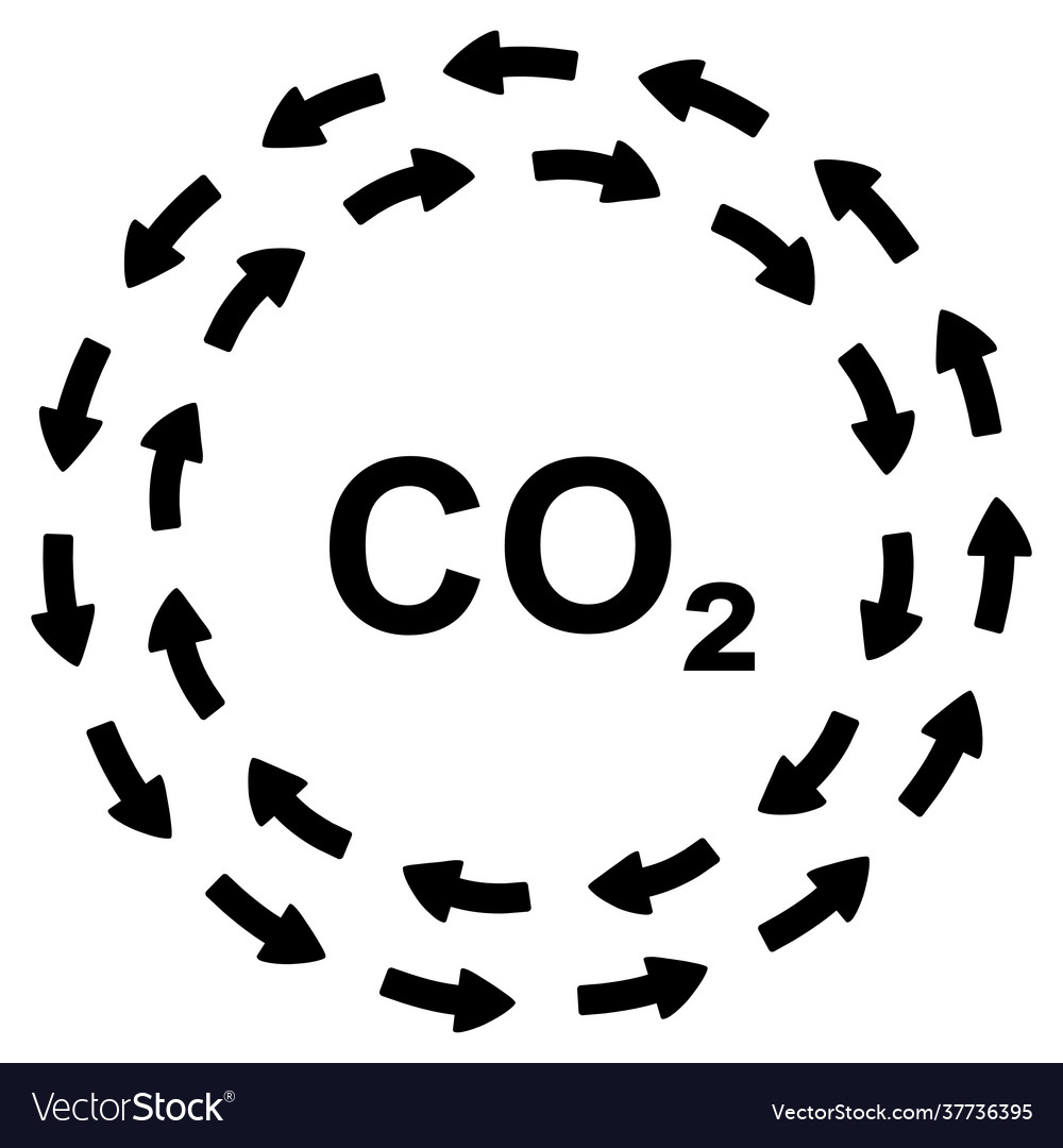 Carbon dioxide and arrows