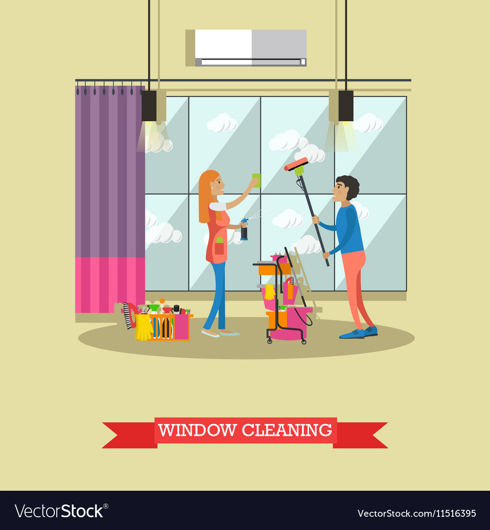 Cleaning service concept