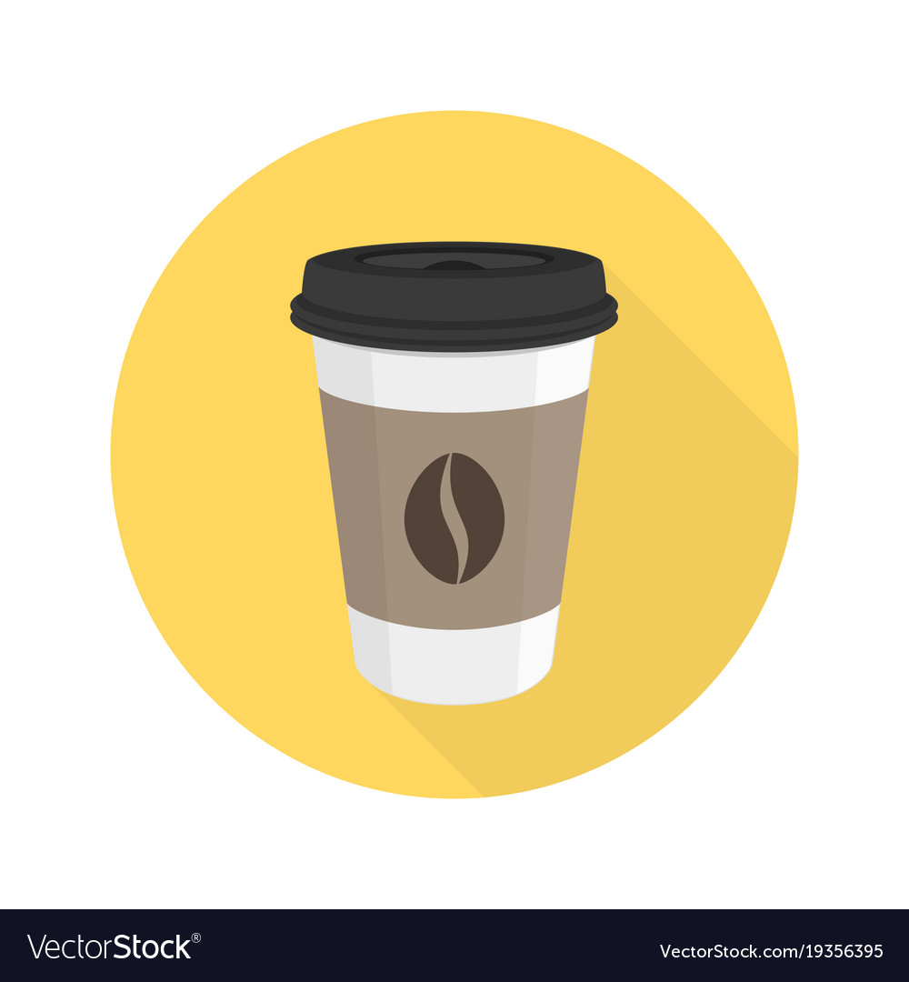 Download Coffee flat icon Royalty Free Vector Image - VectorStock