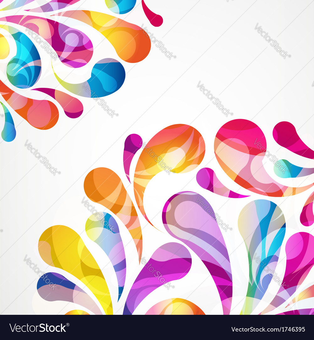 Colorful Arc & Drop Background